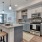 Two tone cabinets in open kitchen