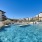 Sparkling blue swimming pool 
